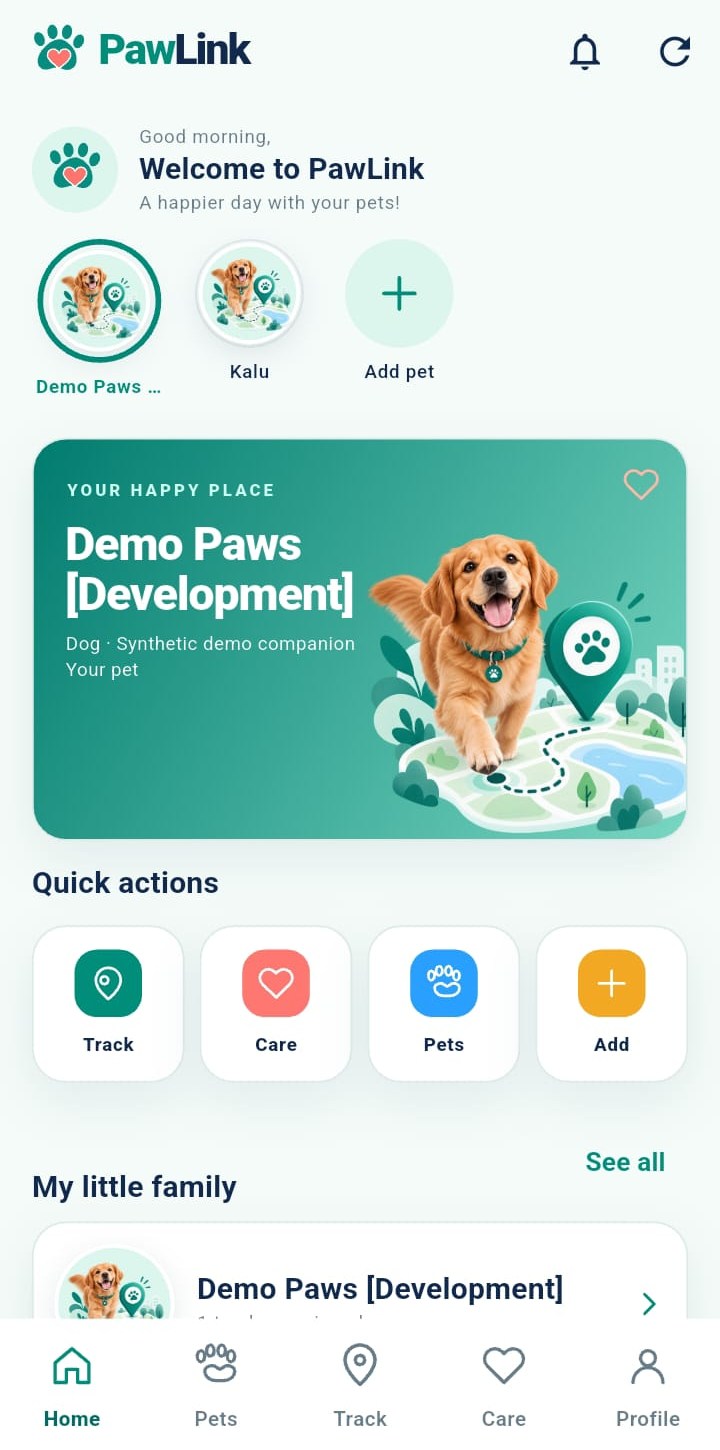 PetZync home screen
