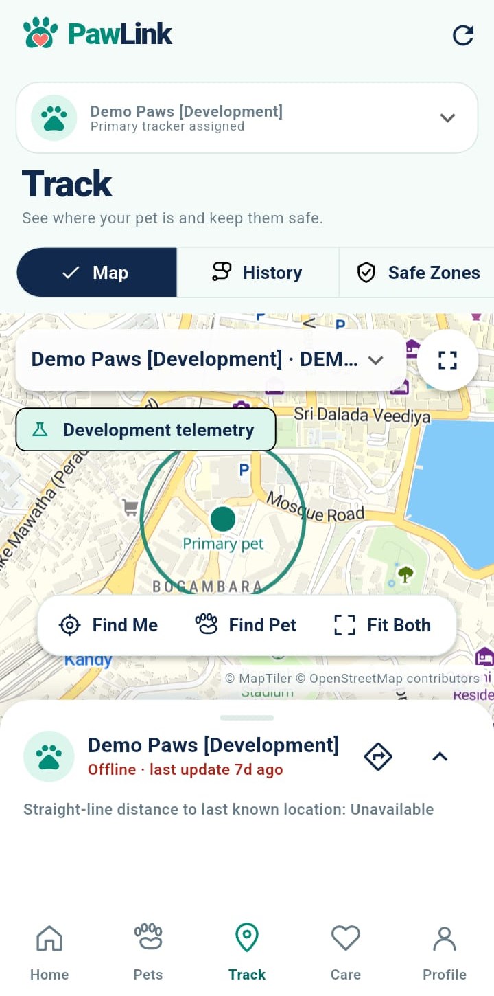 Live tracking map